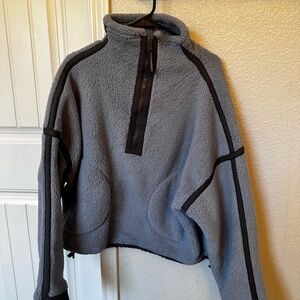 FP Movement by Free People Gray and Black Cowl Neck Sweater